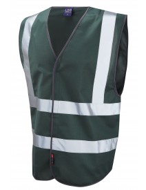 Leo Pilton Reflective Waistcoat - Bottle Green